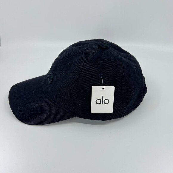 ALO YOGA embroidered off-Duty black baseball cap - Picture 4 of 5